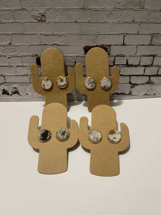 Cowhide Earrings Large