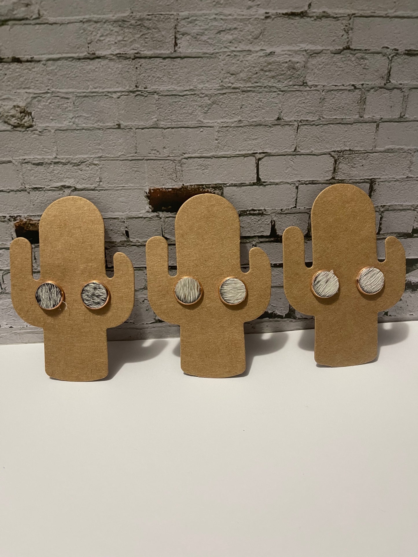 Cowhide Earrings Medium