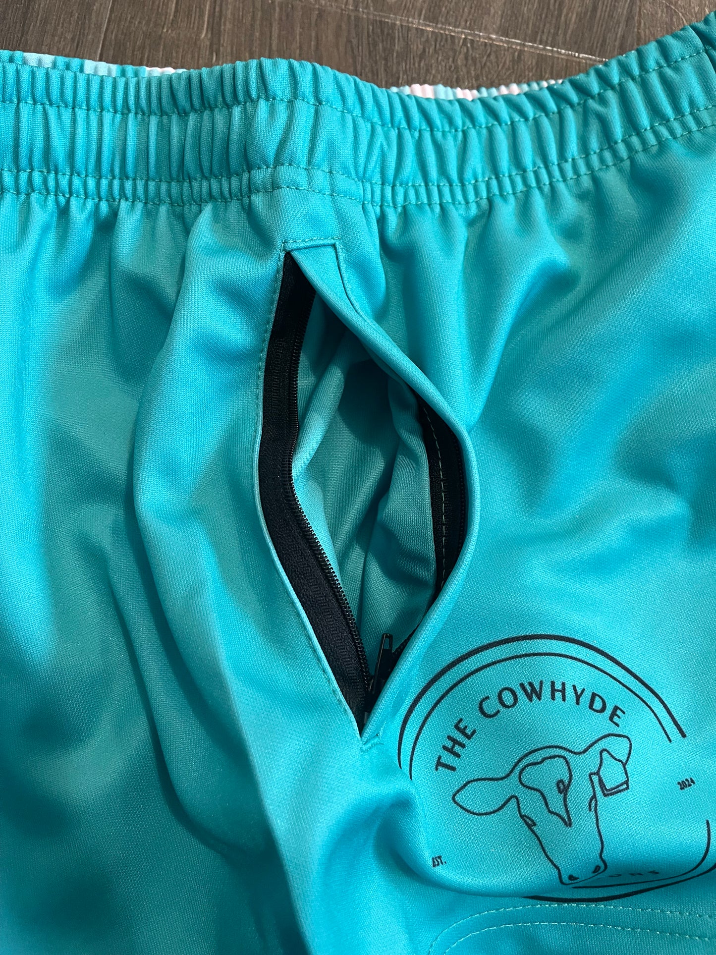 Turquoise Stockyards Footy Shorts