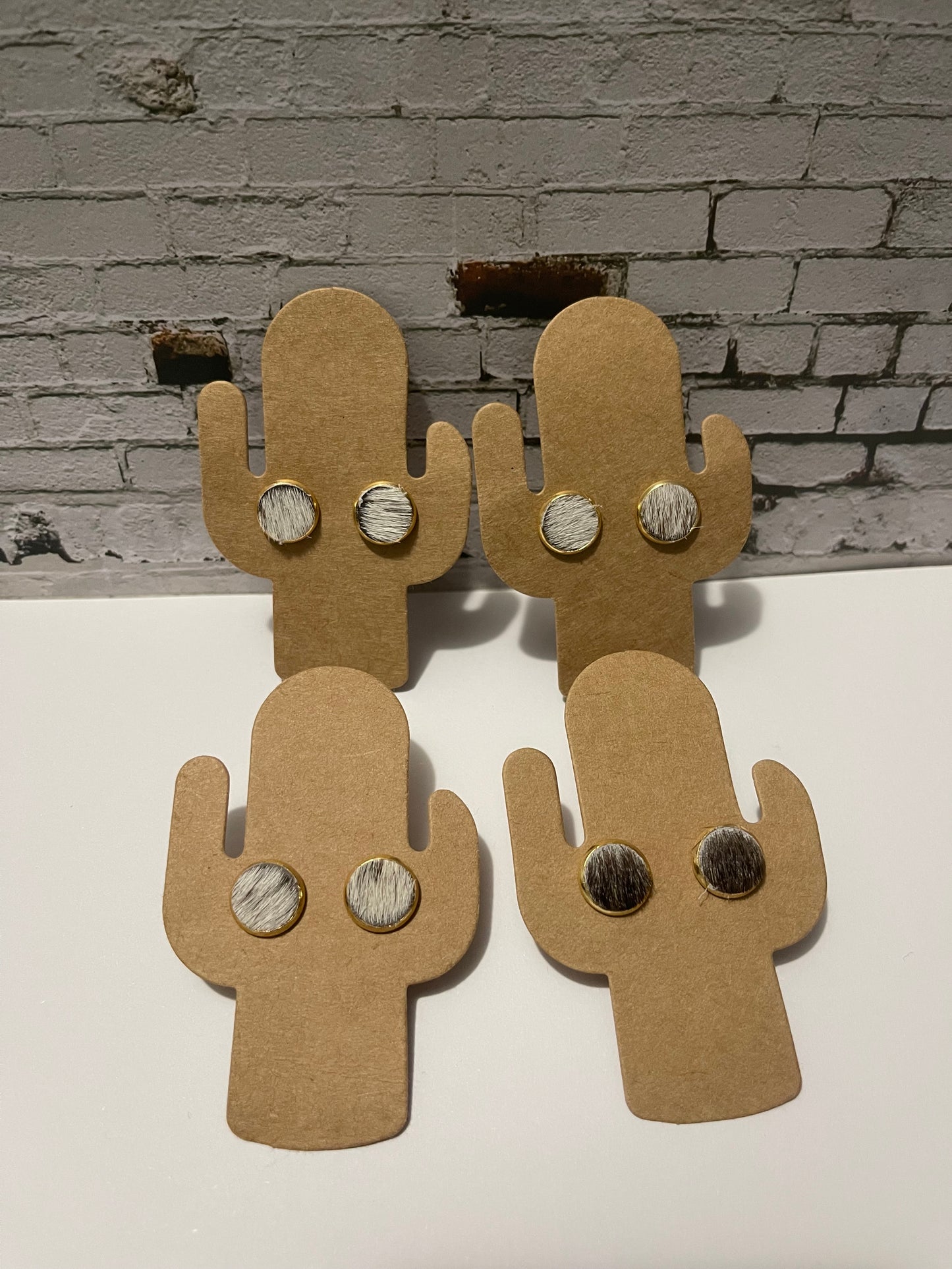 Cowhide Earrings Medium