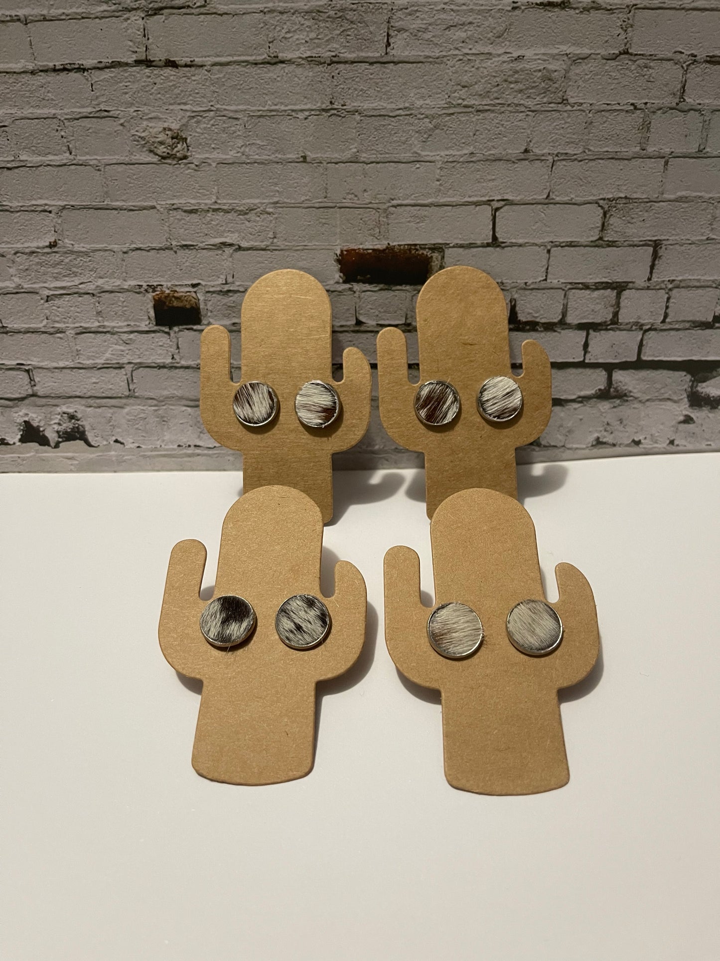 Cowhide Earrings Large