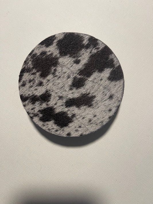 Round Cowhide Coasters