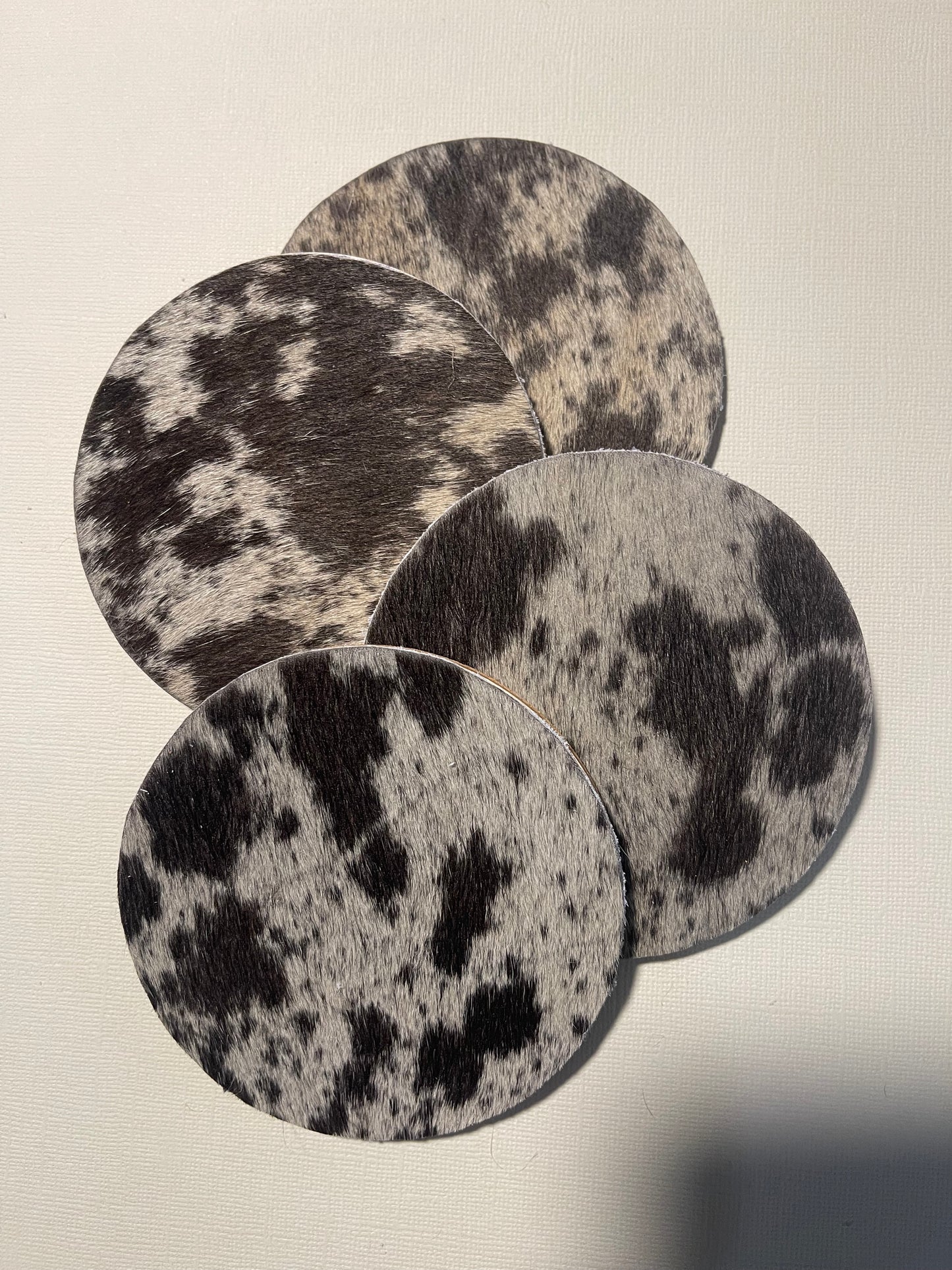 Round Cowhide Coasters