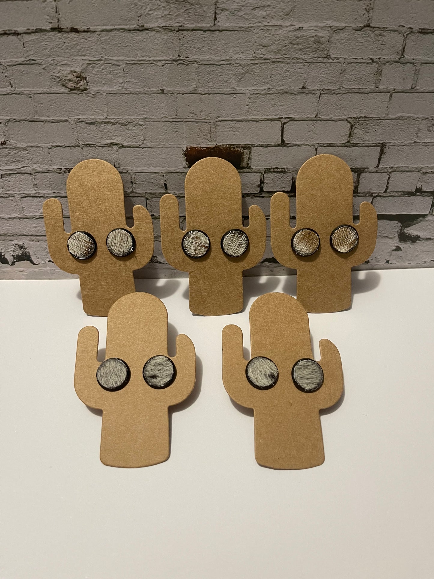 Cowhide Earrings Large