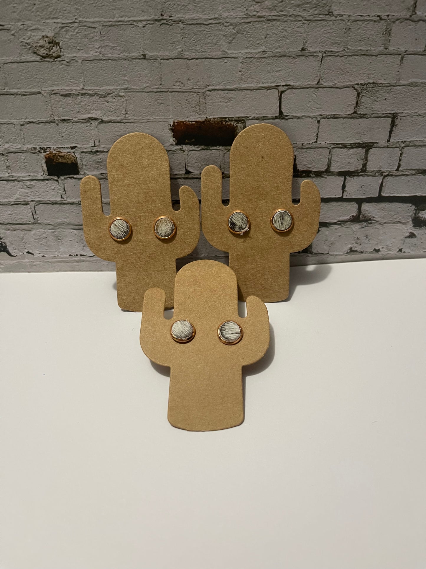 Cowhide Earrings Small