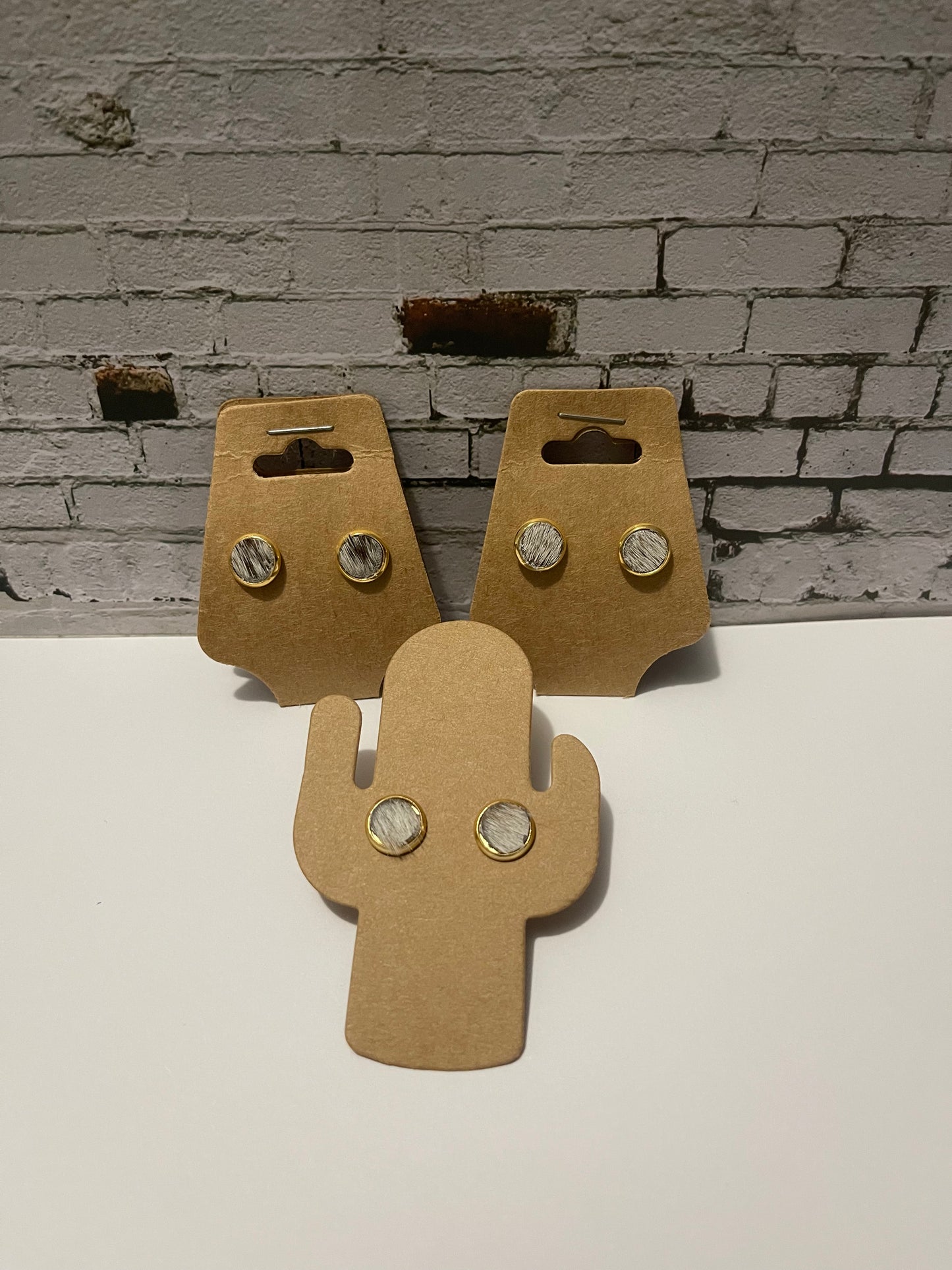 Cowhide Earrings Small
