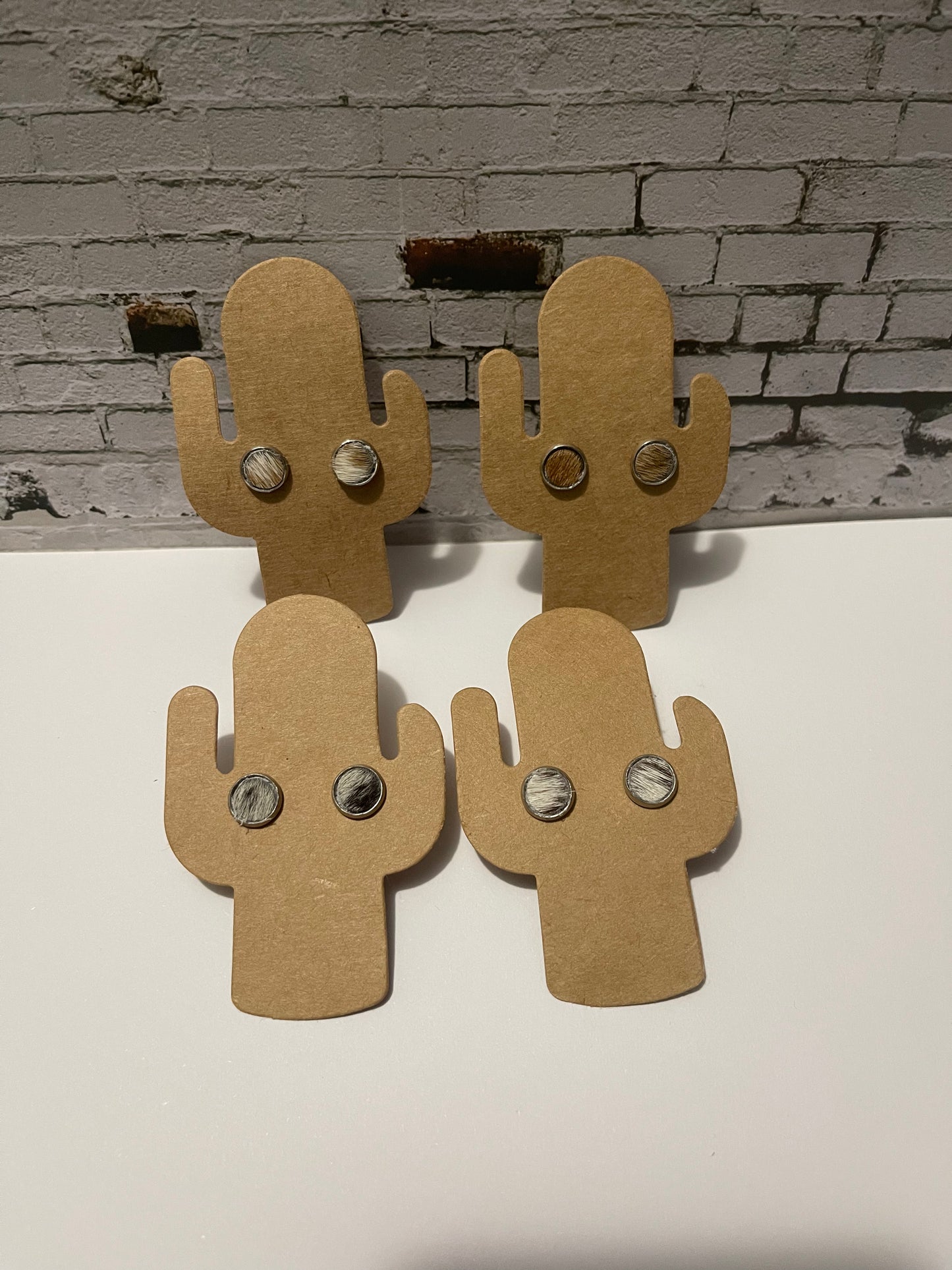 Cowhide Earrings Small