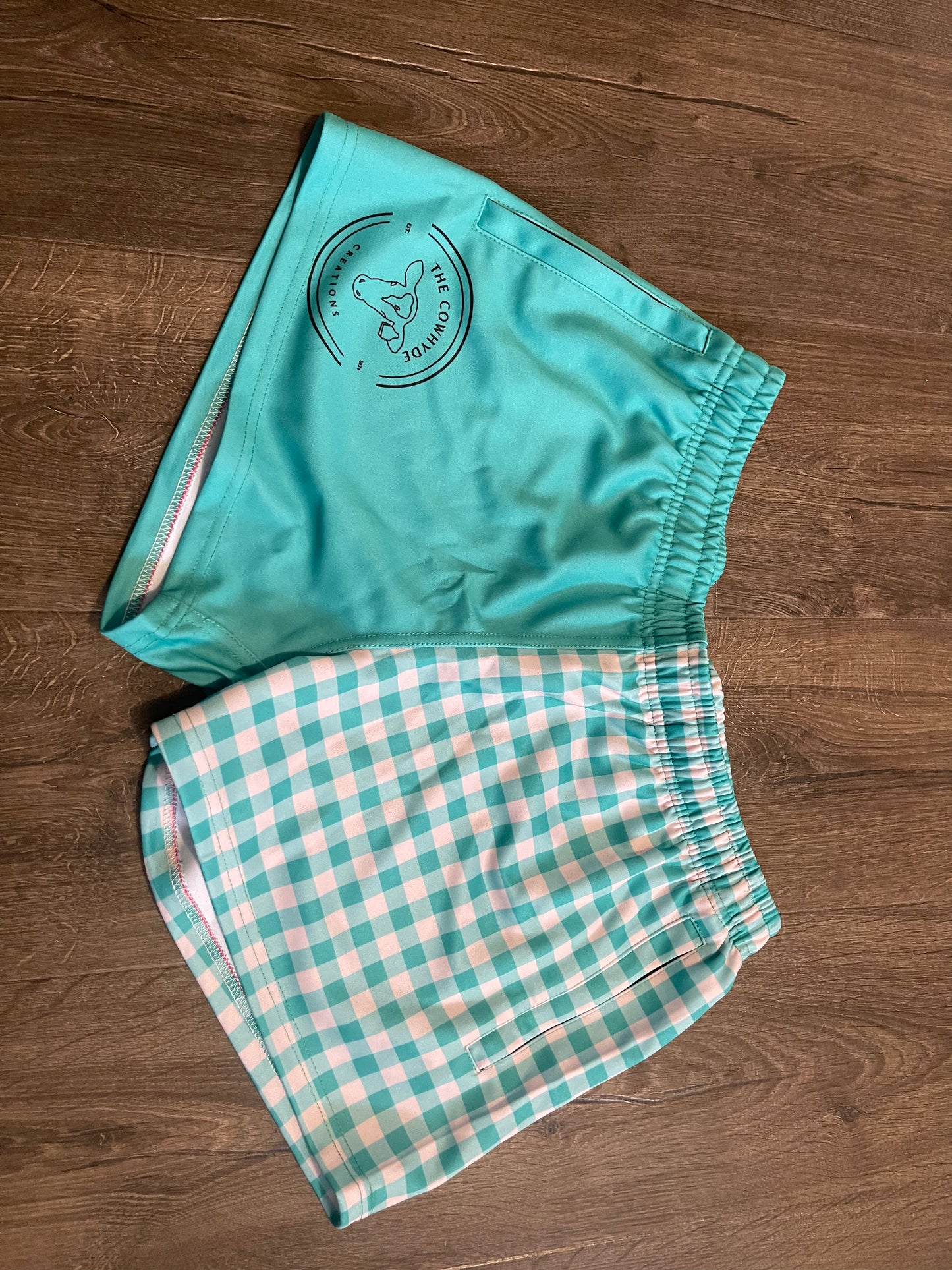 Turquoise Stockyards Footy Shorts